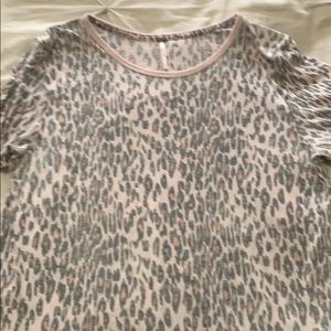 Free people leopard print shirt